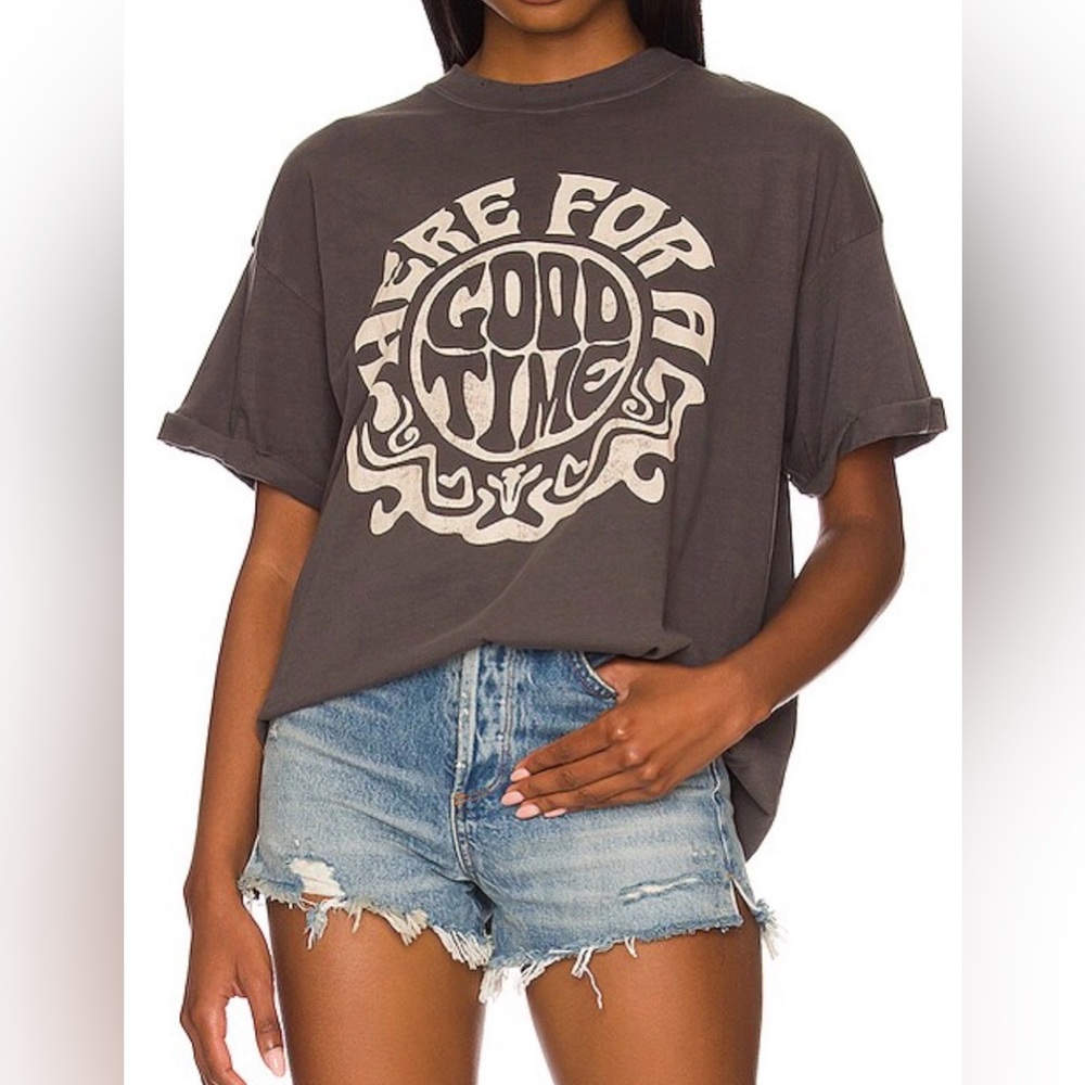 The Girl Dangerous "Here for a Good Time" Tee in Vintage Black size medium
